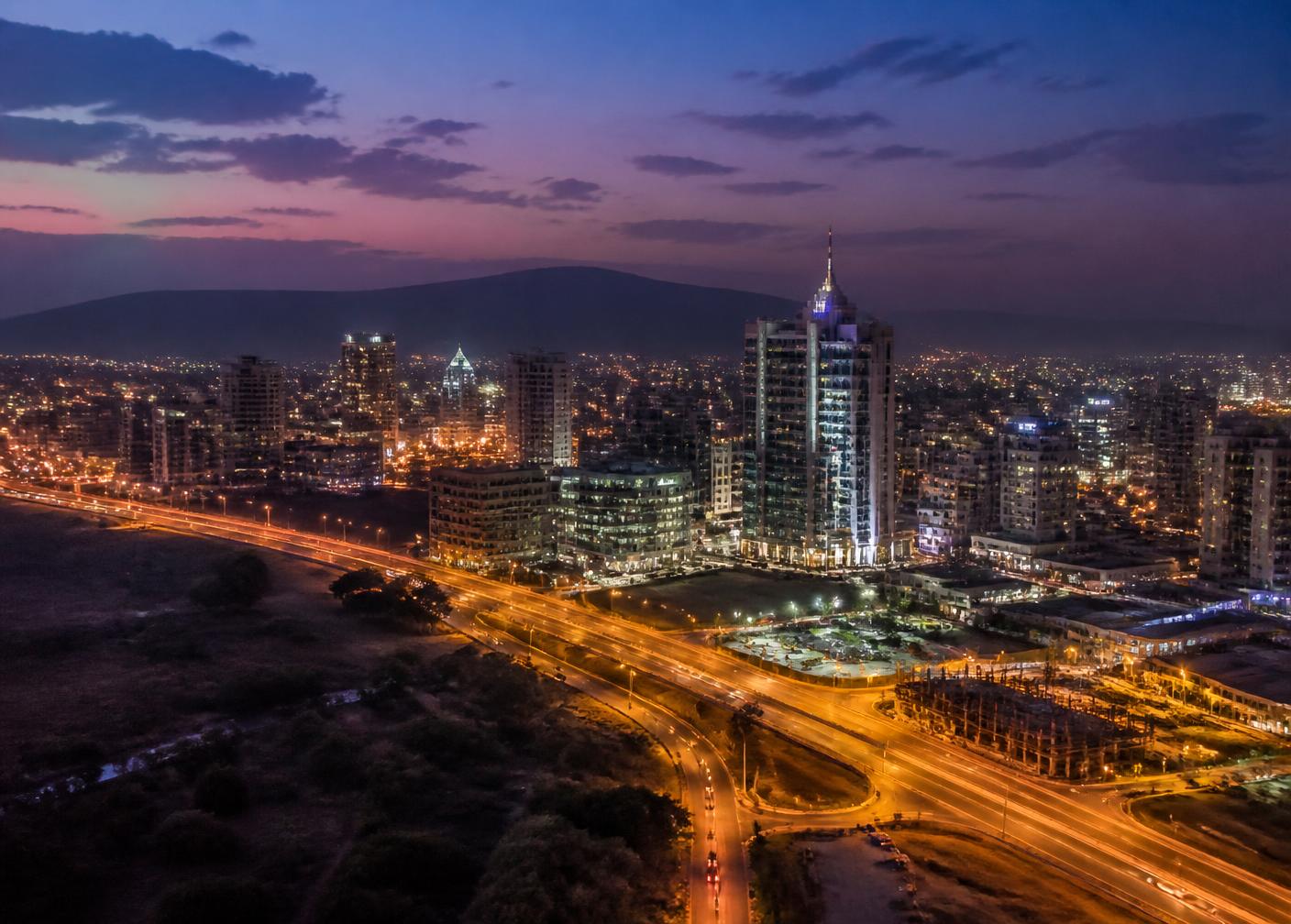 Abuja skyline at dusk